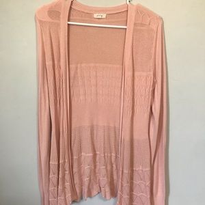 light pink/coral cardigan